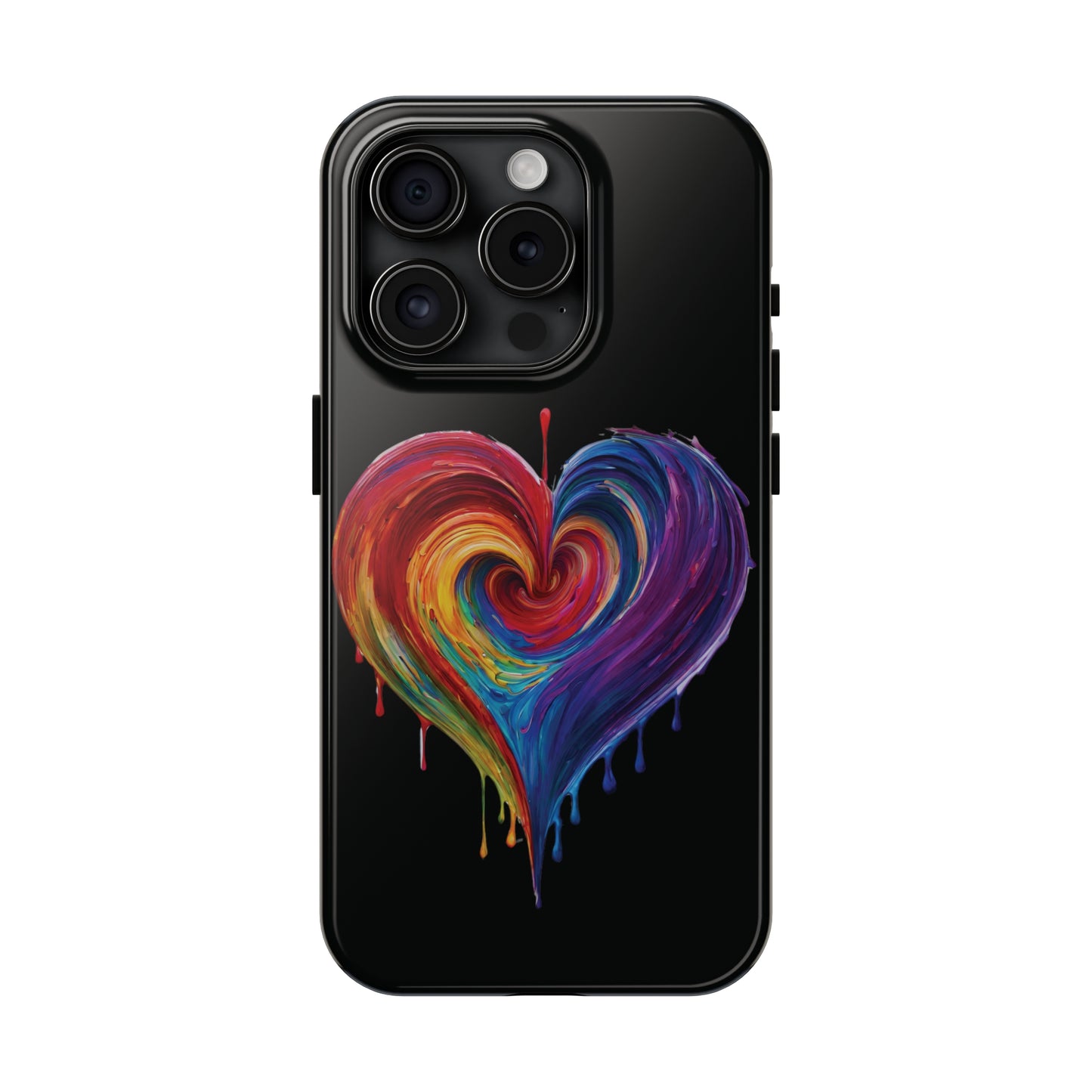 Heart Bleeding Colors Design Tough Phone Cases