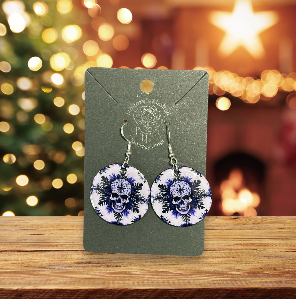 Skull Snowflake Earrings