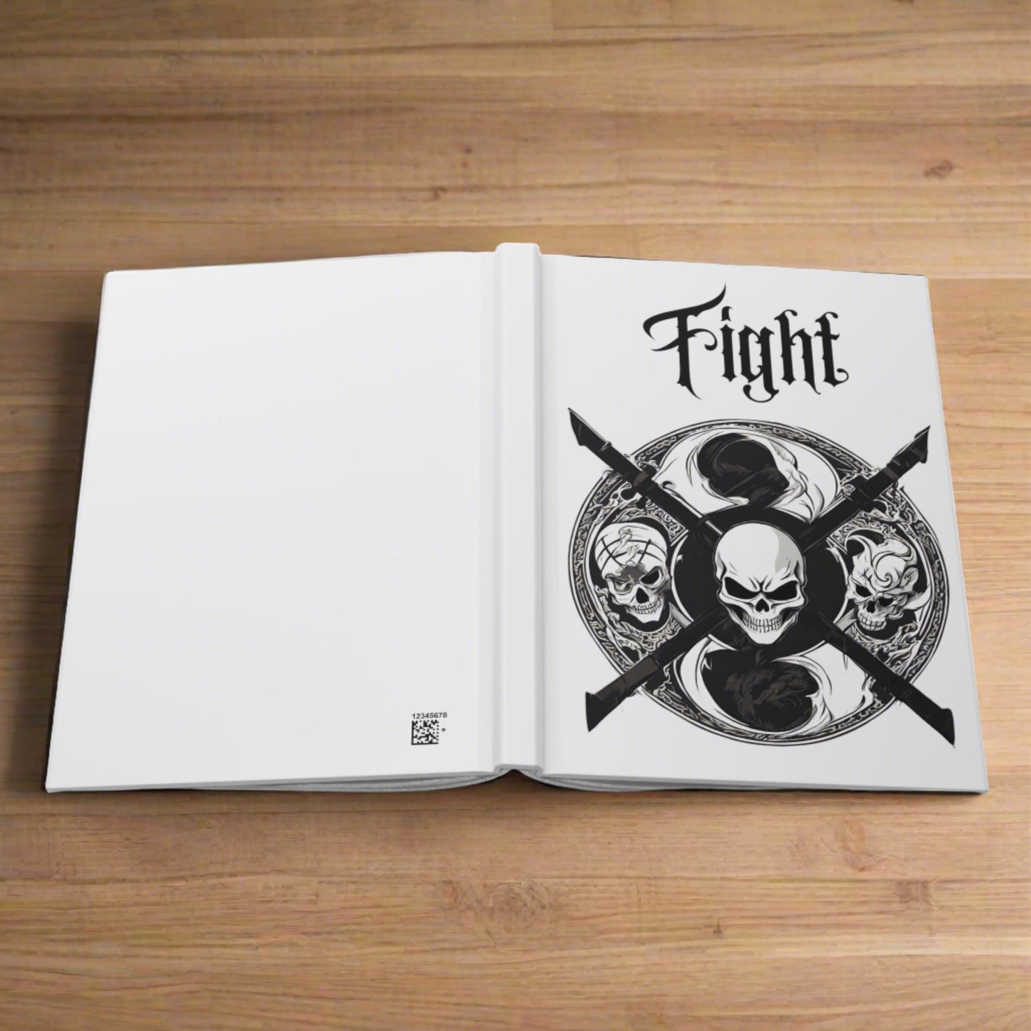 Fight Ninja on White Hardcover Journal Matte