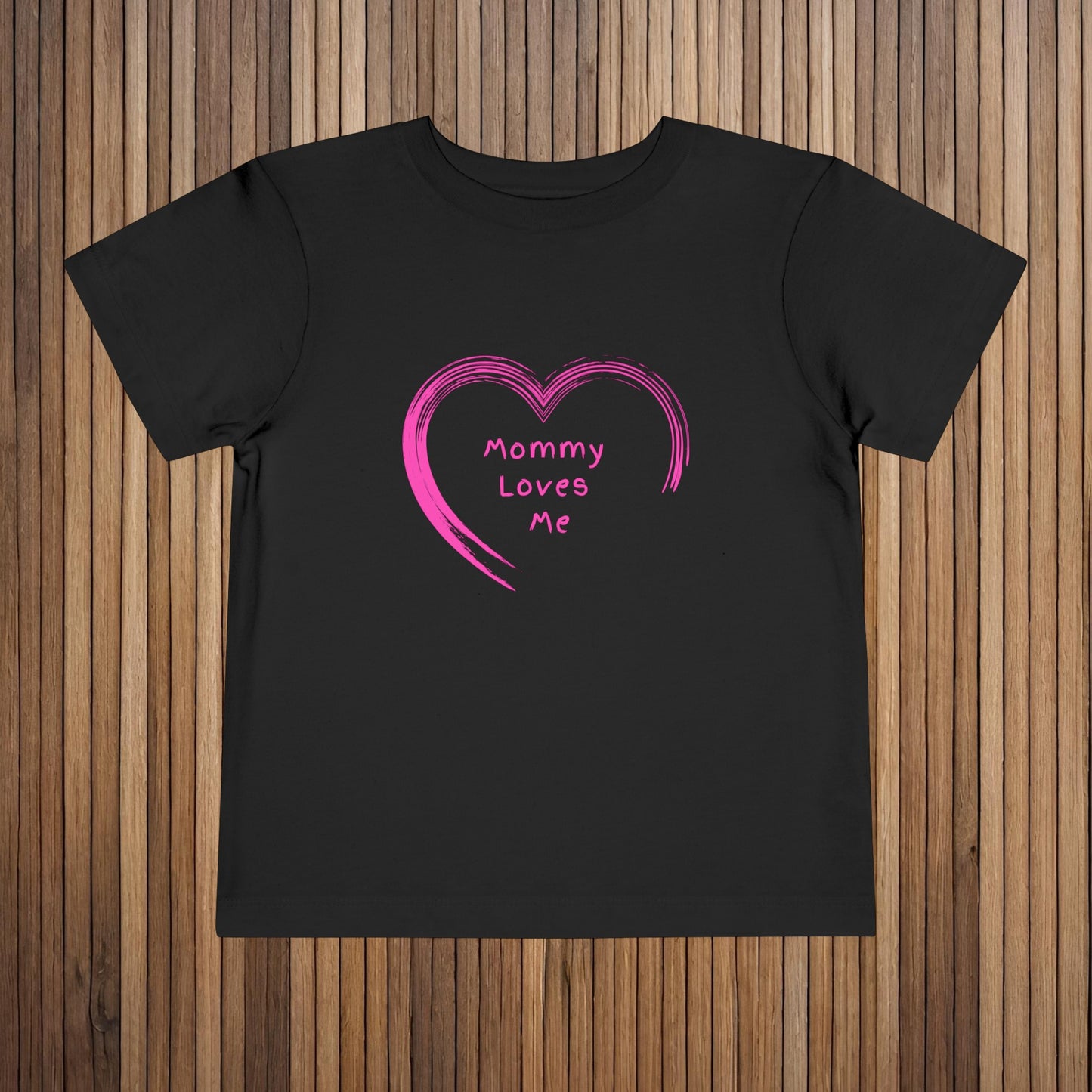 Pink "Mommy Loves Me" Toddler Short Sleeve Tee