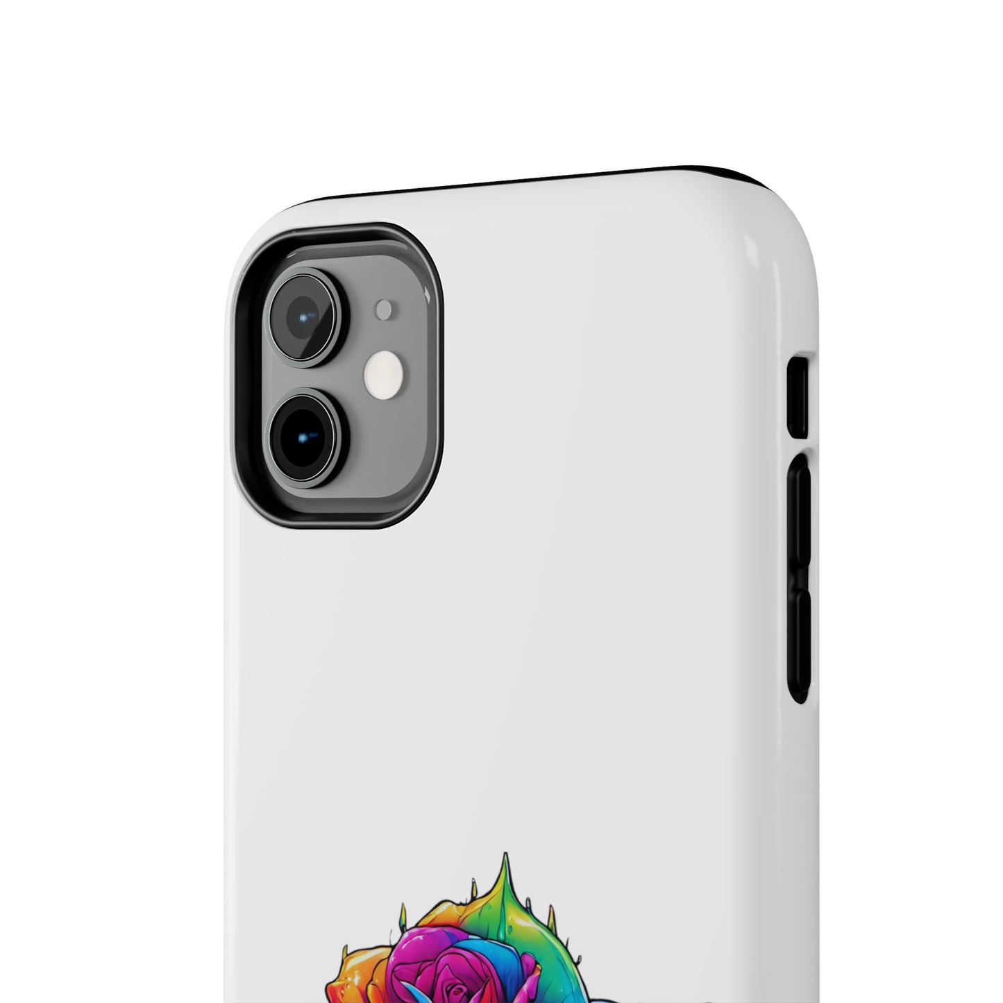 Rose Bleeding Colors On White Tough Phone Cases