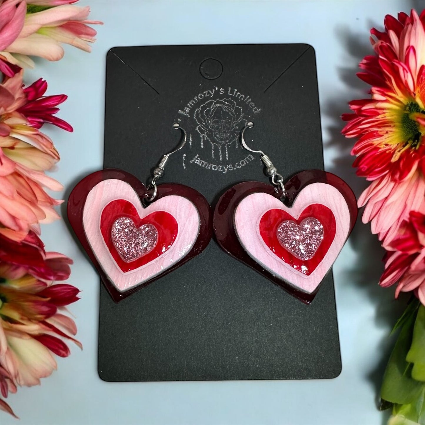 4 Layered Heart Earrings