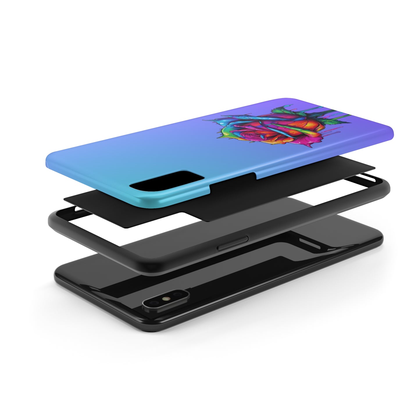 Rose Bleeding Colors Tough Phone Cases
