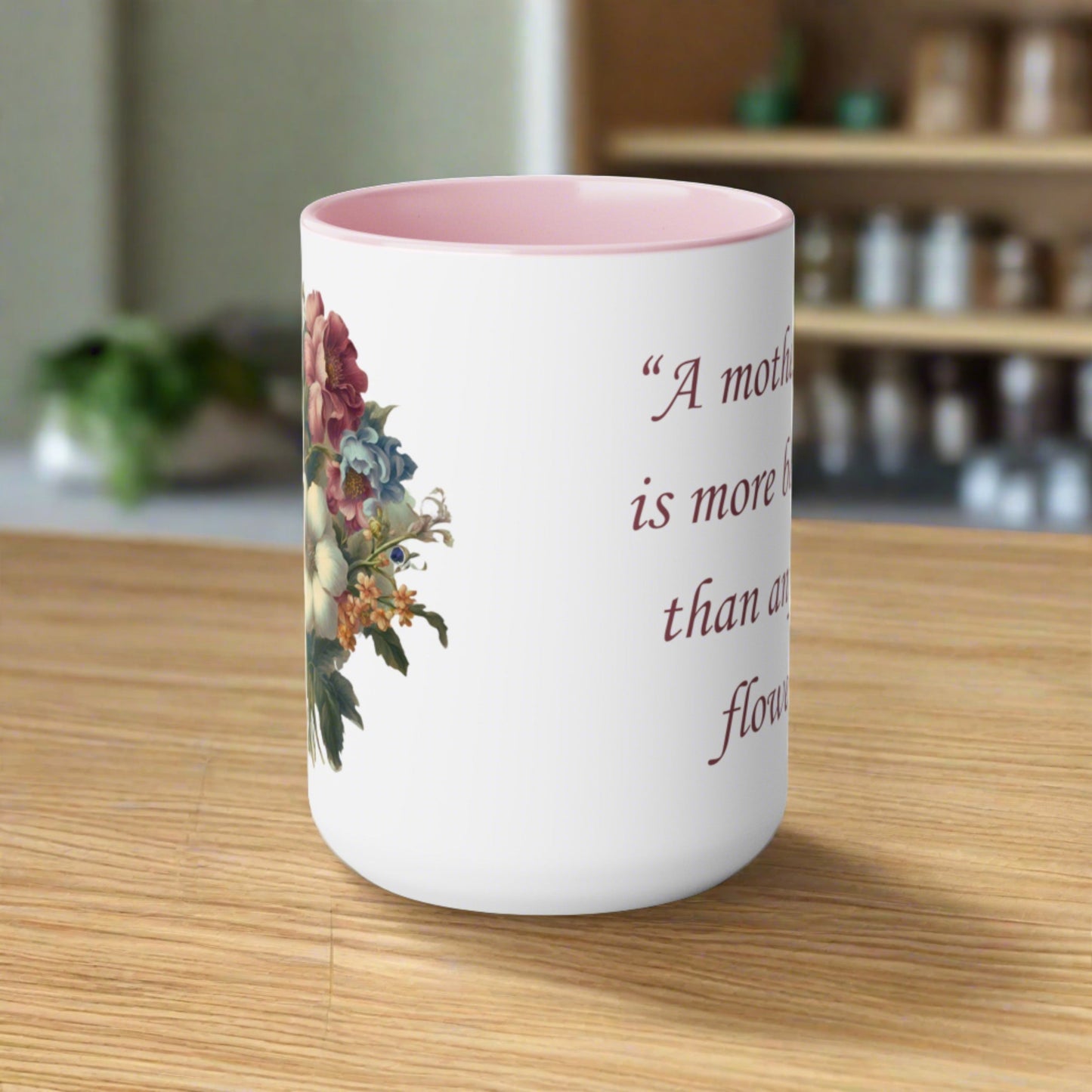 Mother's Love Two-Tone Coffee Mugs, 15oz