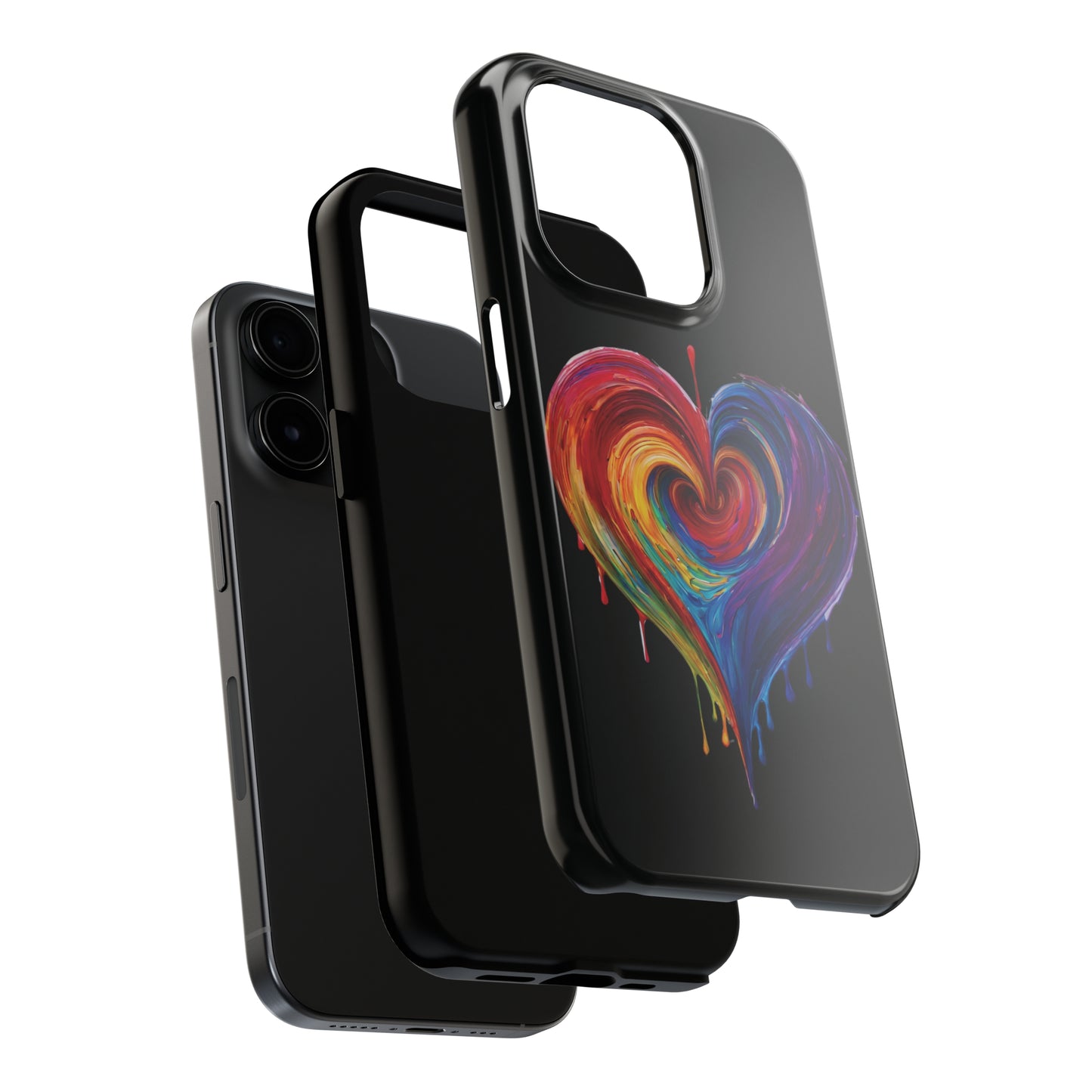 Heart Bleeding Colors Design Tough Phone Cases