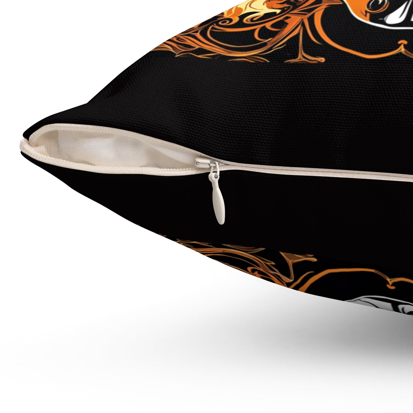 Flaming Skull- Both Sides Square Decorative Pillow