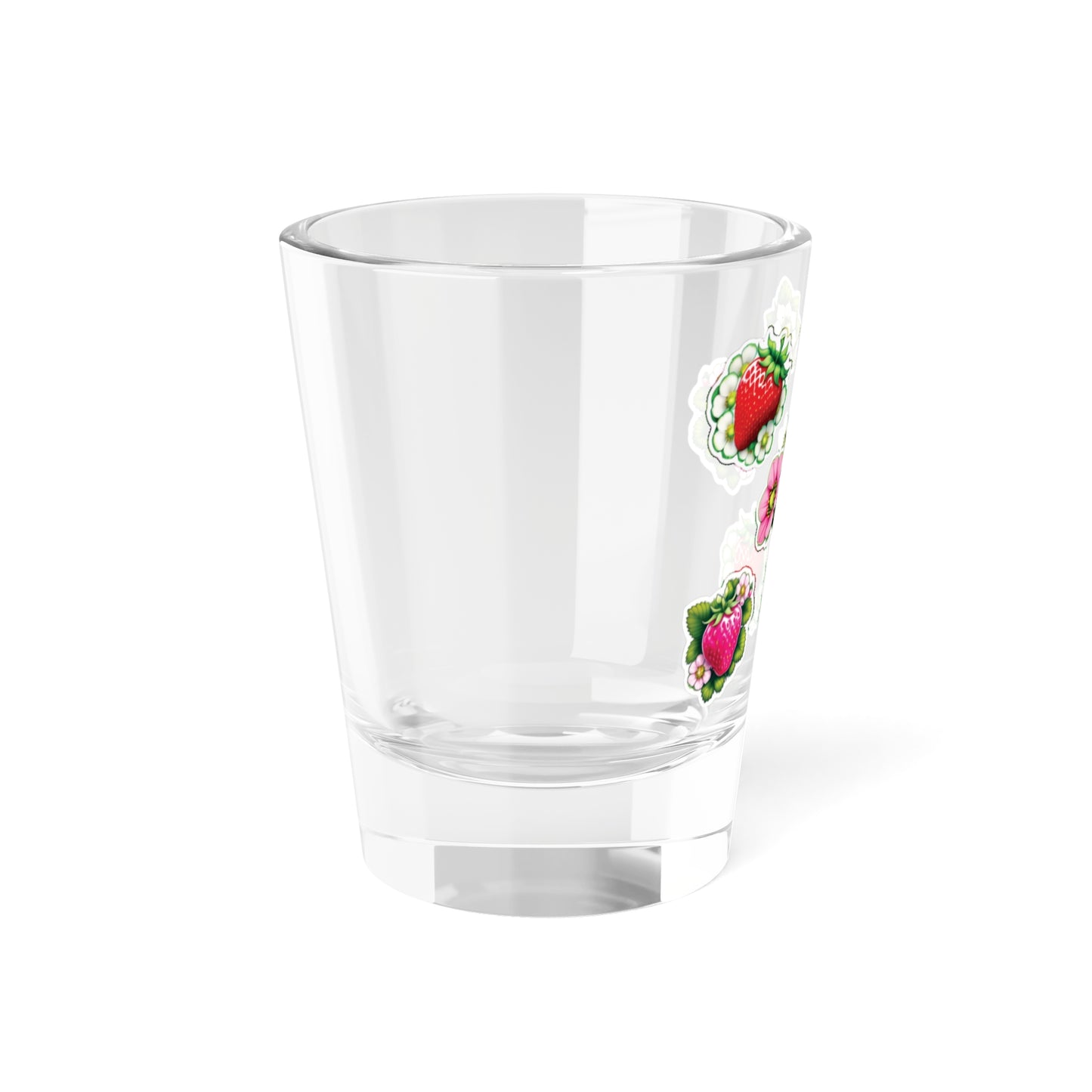 Strawberry Dreams Sticker Design Shot Glass, 1.5oz