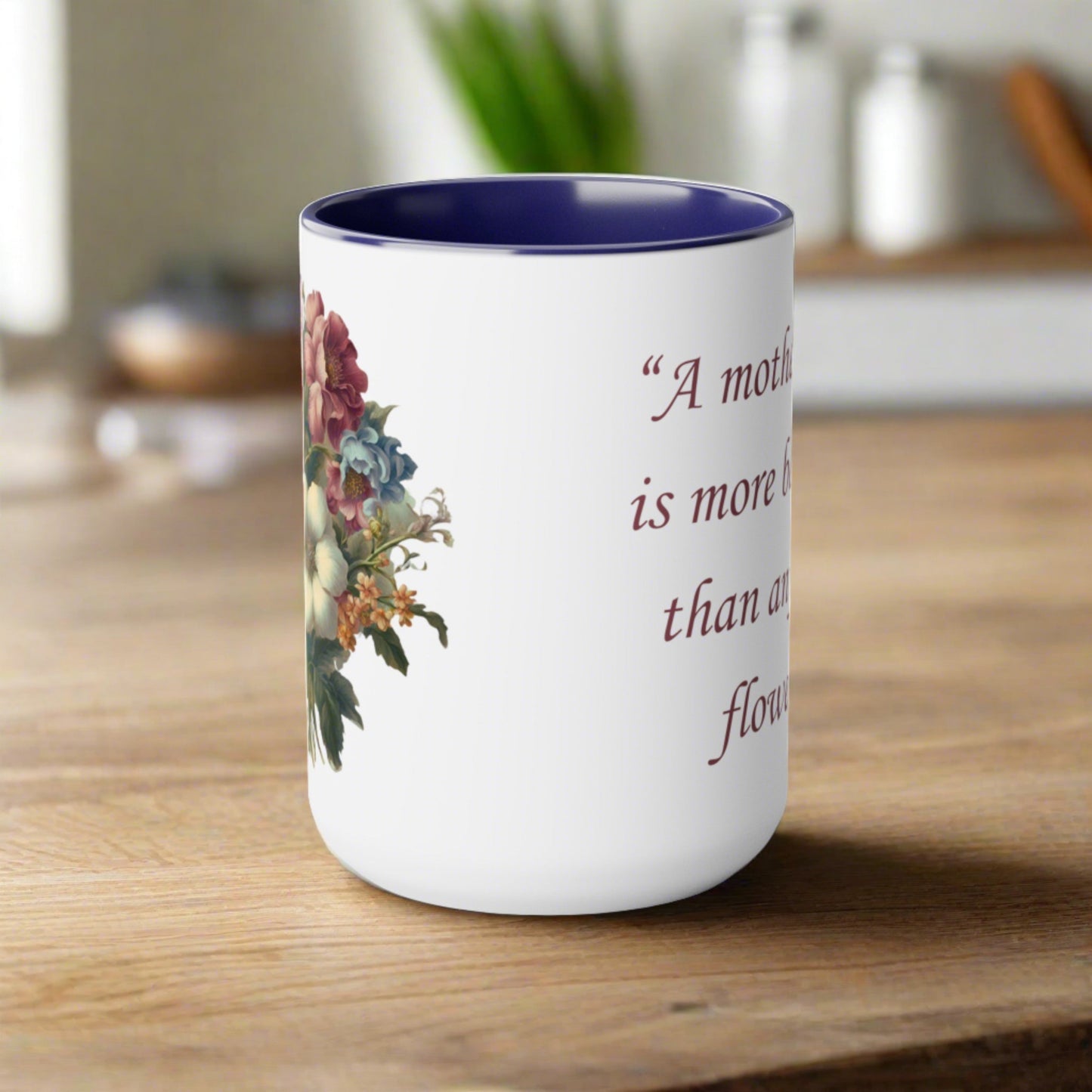 Mother's Love Two-Tone Coffee Mugs, 15oz