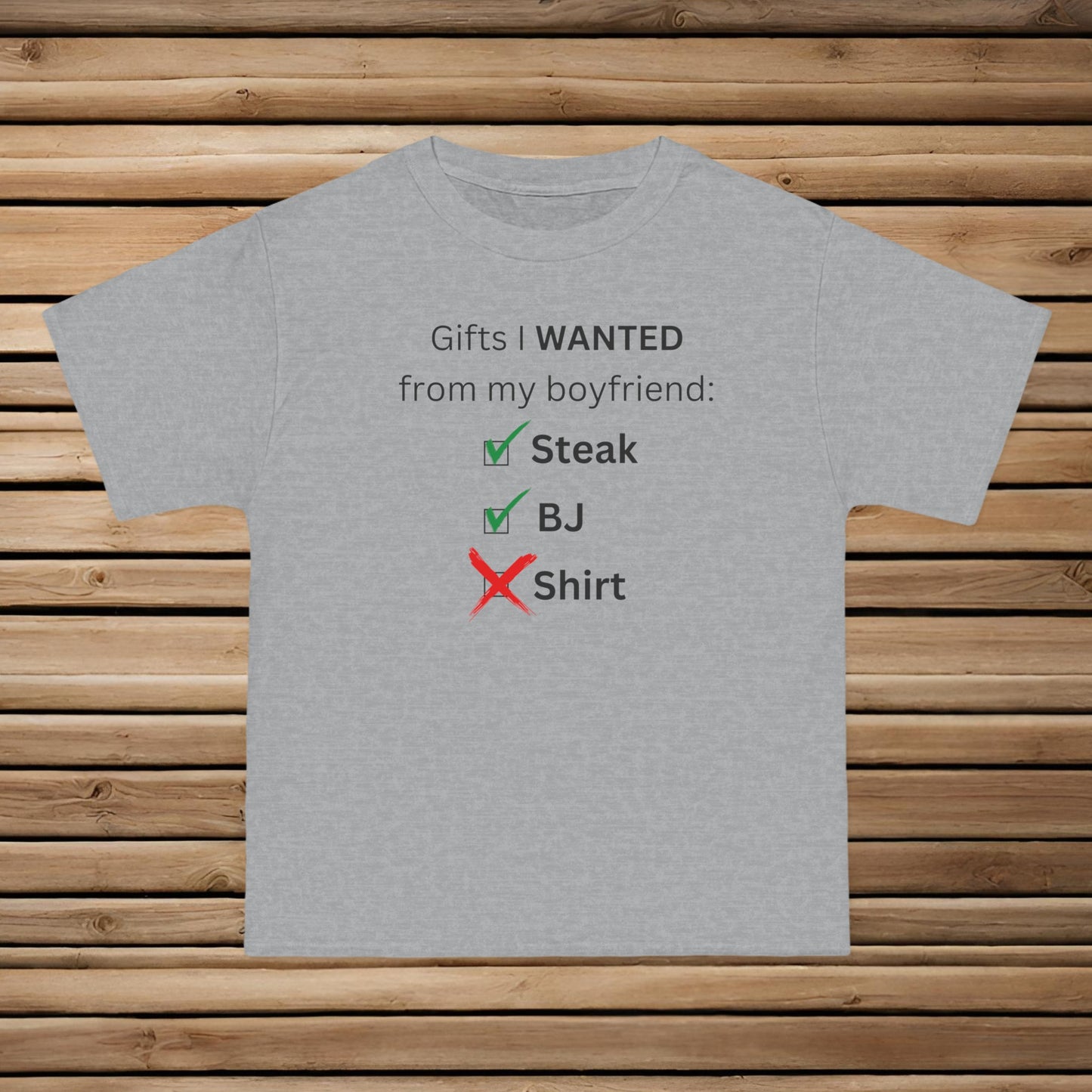 Gift Checklist for Boyfriend from Him Beefy-T® Short-Sleeve T-Shirt