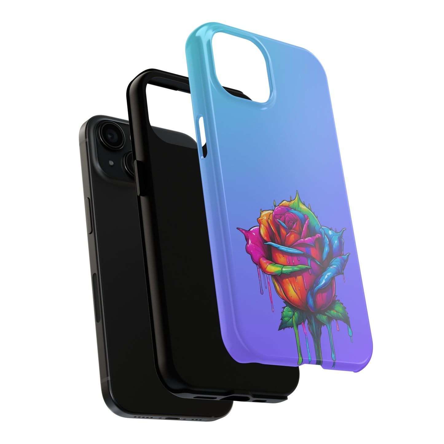 Rose Bleeding Colors Tough Phone Cases