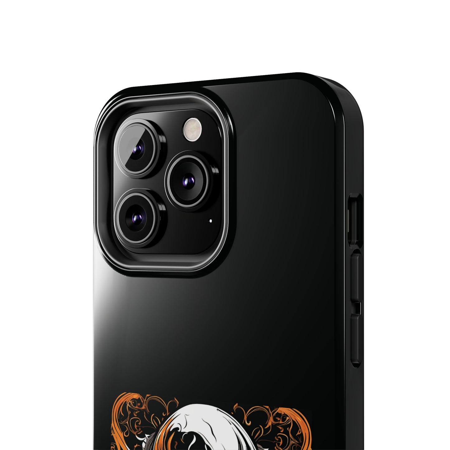 Flaming Skull Design Tough Phone Cases