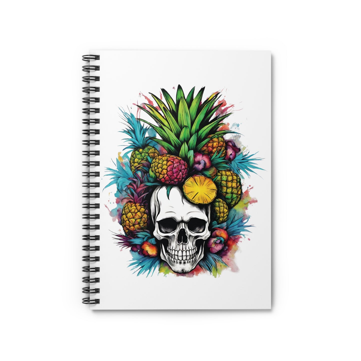 Colorful Mamba Skull Design Spiral Notebook - Ruled Lines