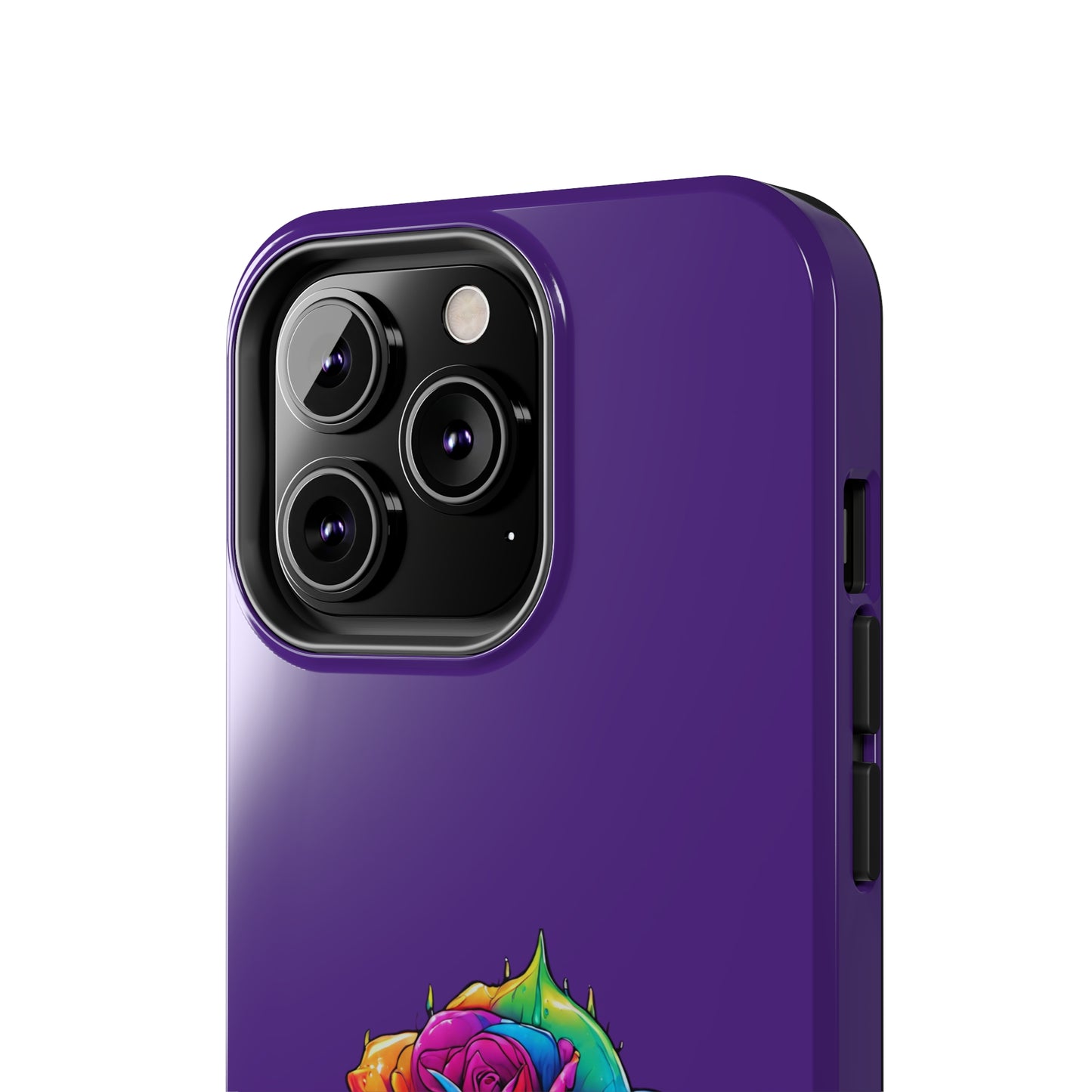 Rose Bleeding Colors on Purple Tough Phone Cases