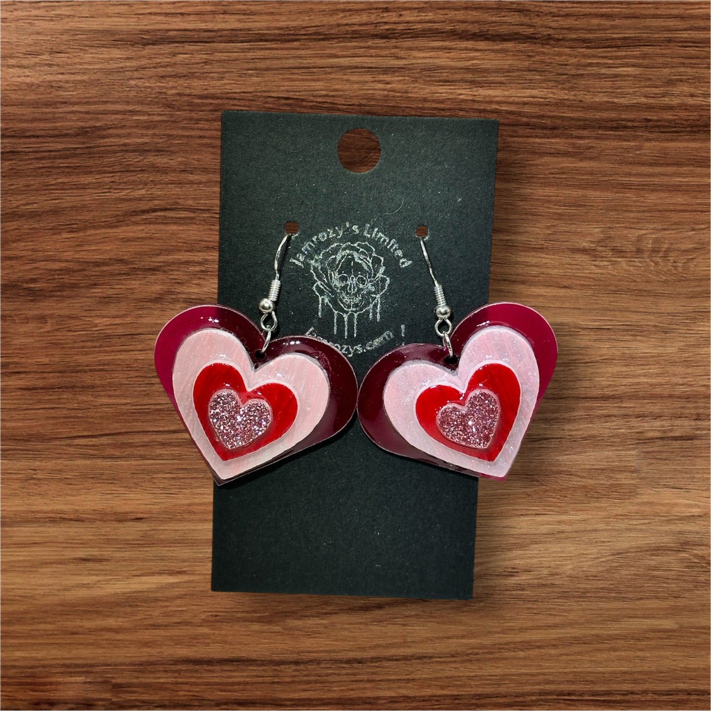 4 Layered Heart Earrings