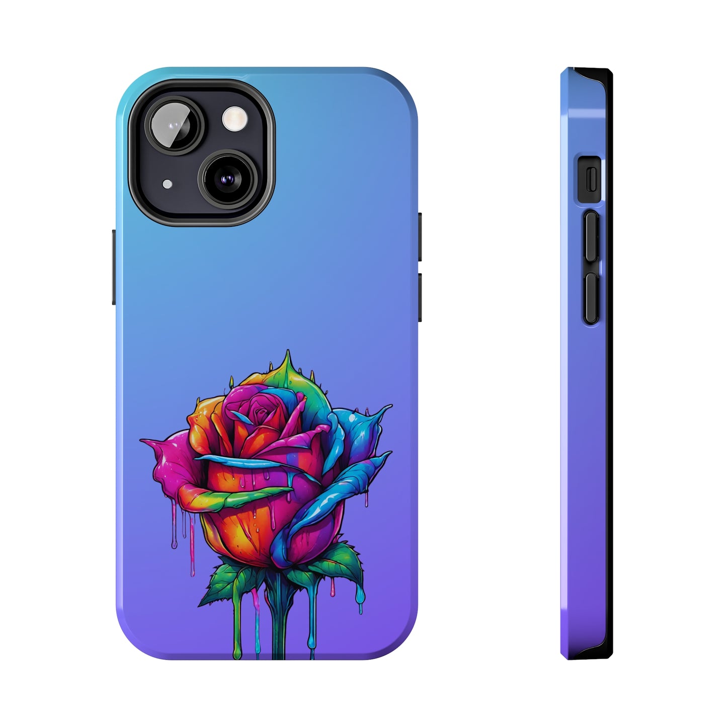 Rose Bleeding Colors Tough Phone Cases