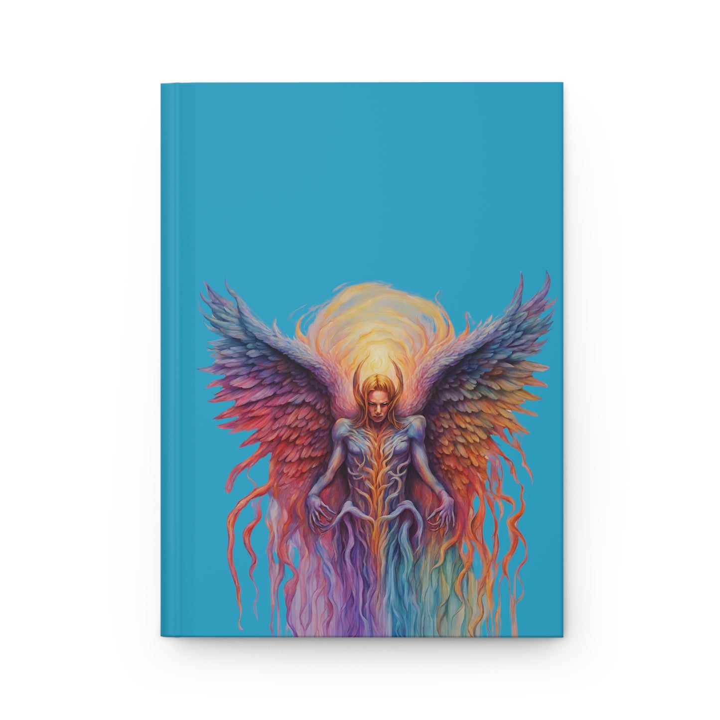 Angel on Turquoise Hardcover Journal Matte