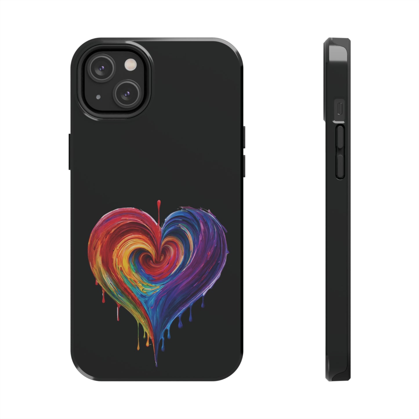 Heart Bleeding Colors Design Tough Phone Cases