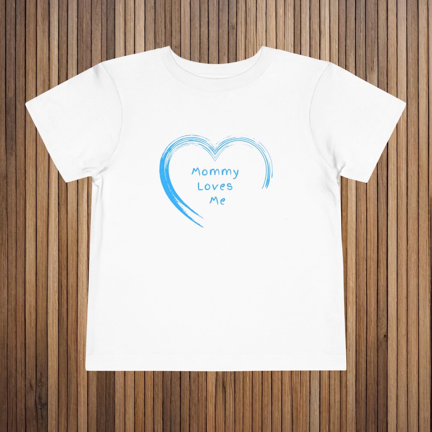 Blue "Mommy Loves Me" Toddler Short Sleeve Tee