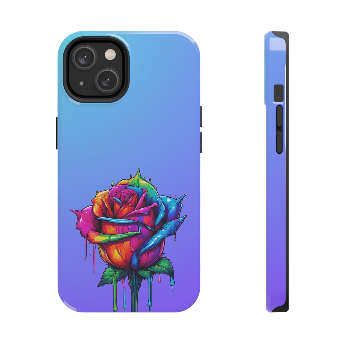 Rose Bleeding Colors Tough Phone Cases
