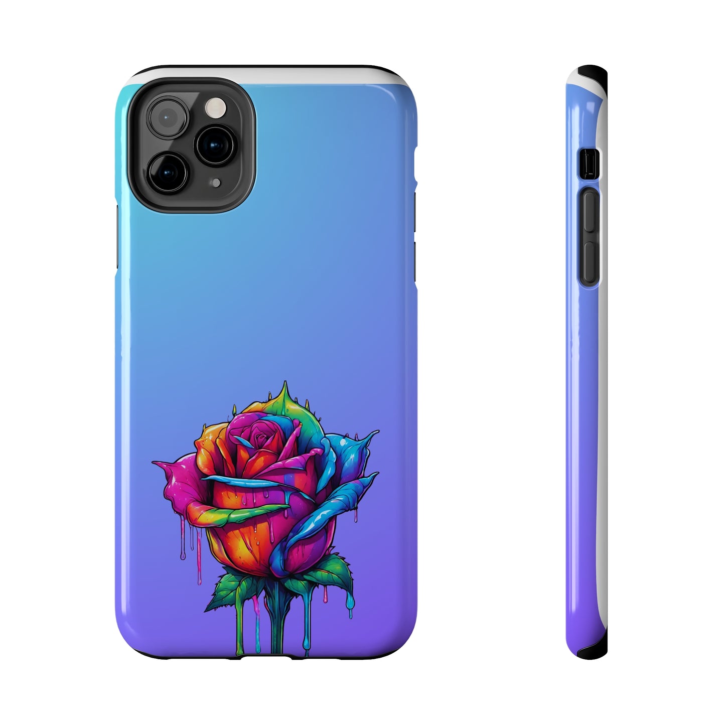 Rose Bleeding Colors Tough Phone Cases