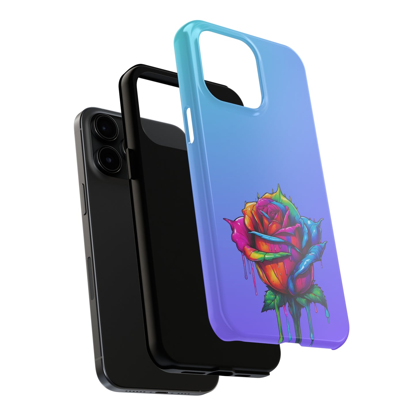 Rose Bleeding Colors Tough Phone Cases