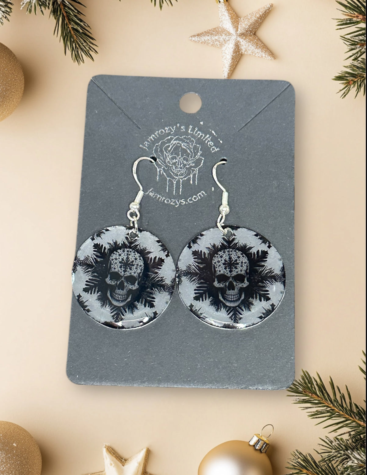 Skull Snowflake Earrings