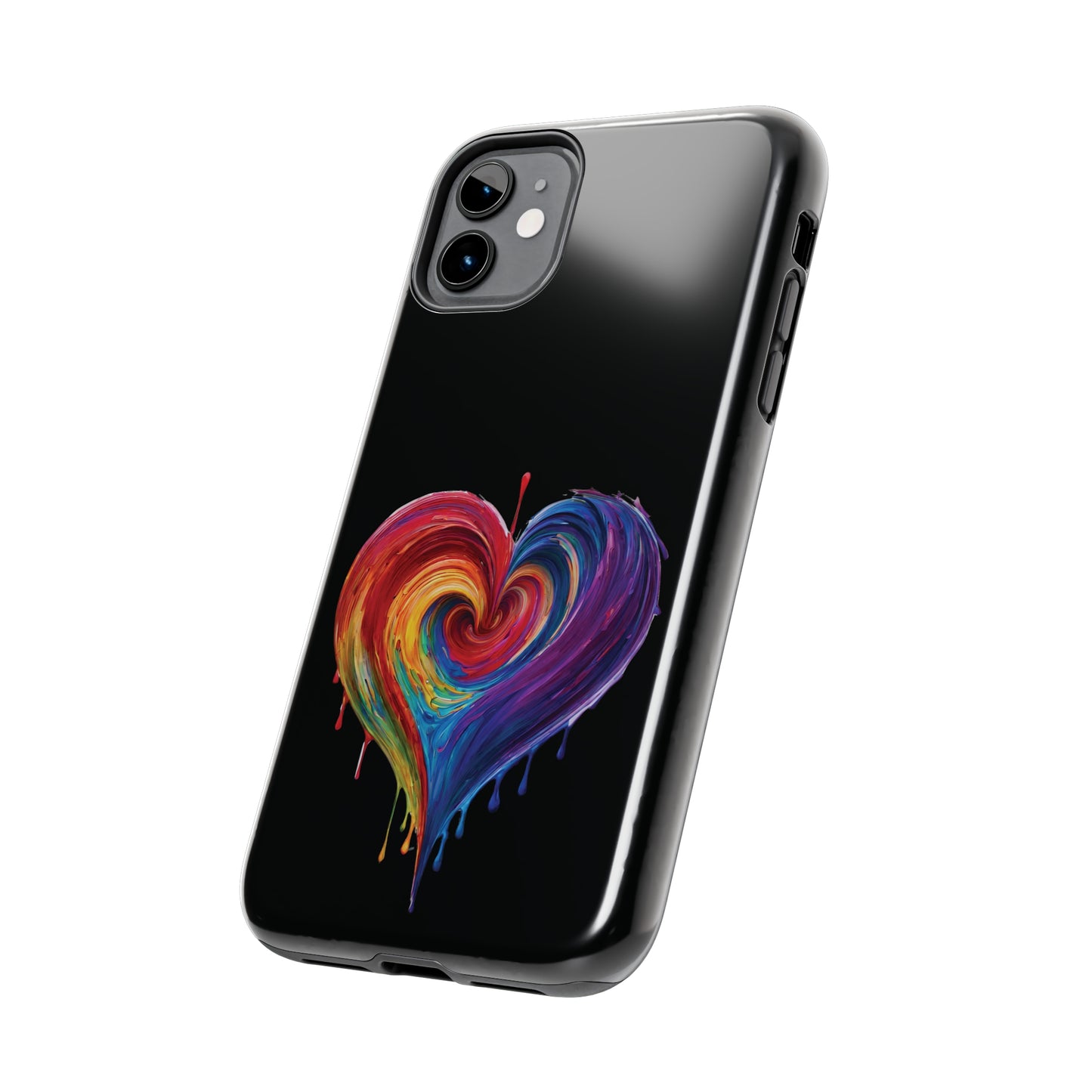 Heart Bleeding Colors Design Tough Phone Cases