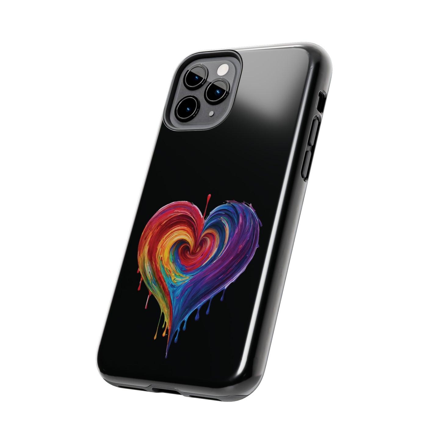 Heart Bleeding Colors Design Tough Phone Cases