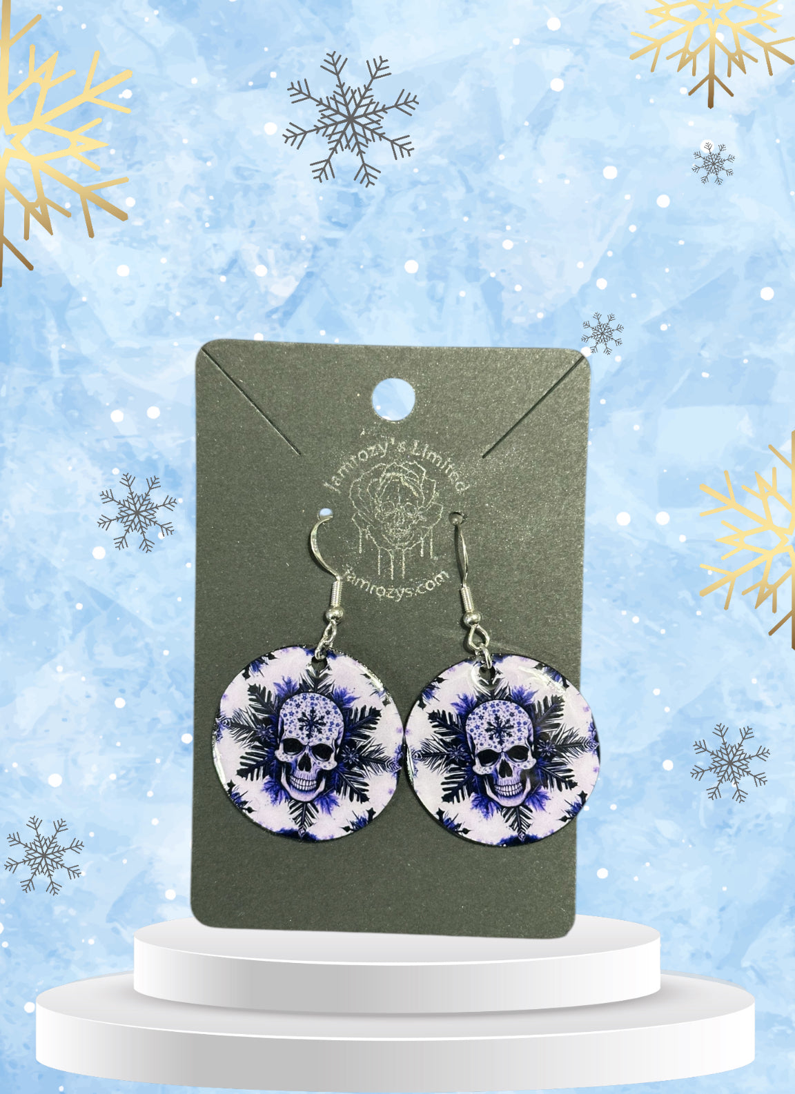 Skull Snowflake Earrings