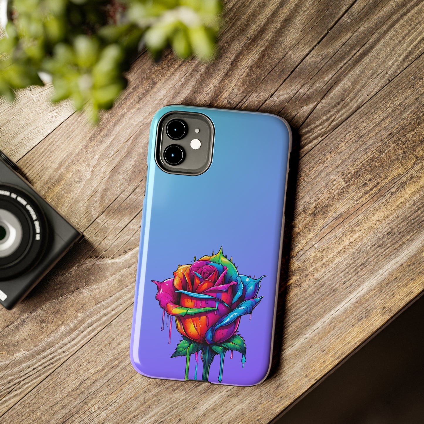 Rose Bleeding Colors Tough Phone Cases