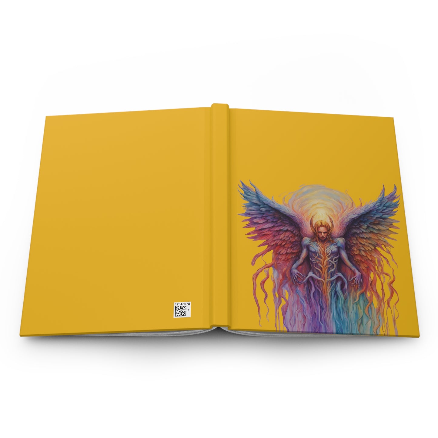 Angel on Yellow Hardcover Journal Matte