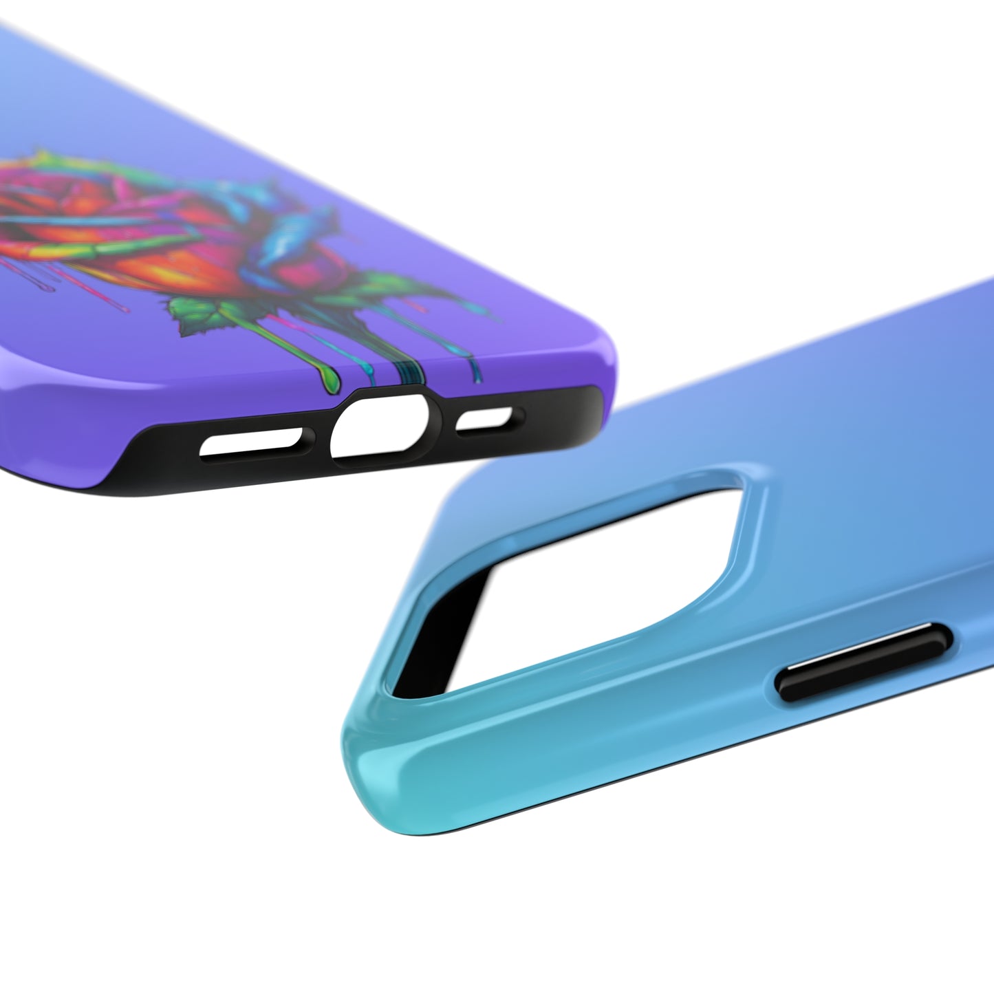 Rose Bleeding Colors Tough Phone Cases