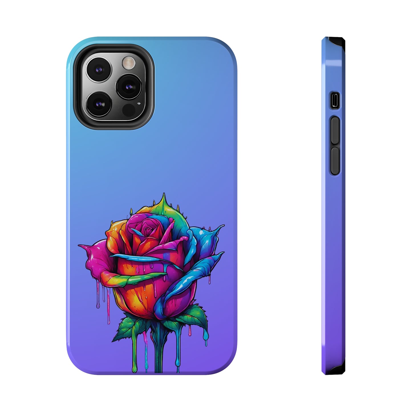 Rose Bleeding Colors Tough Phone Cases