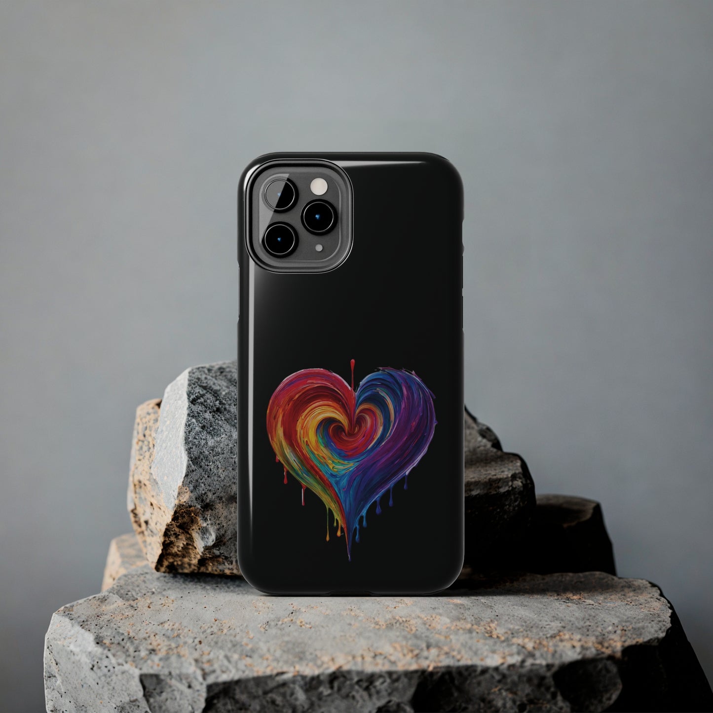 Heart Bleeding Colors Design Tough Phone Cases