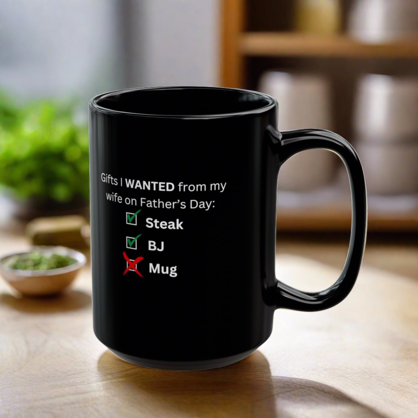 Humorous Father's Day Mug - Checklist -Black Mug (11oz, 15oz) Left & Right