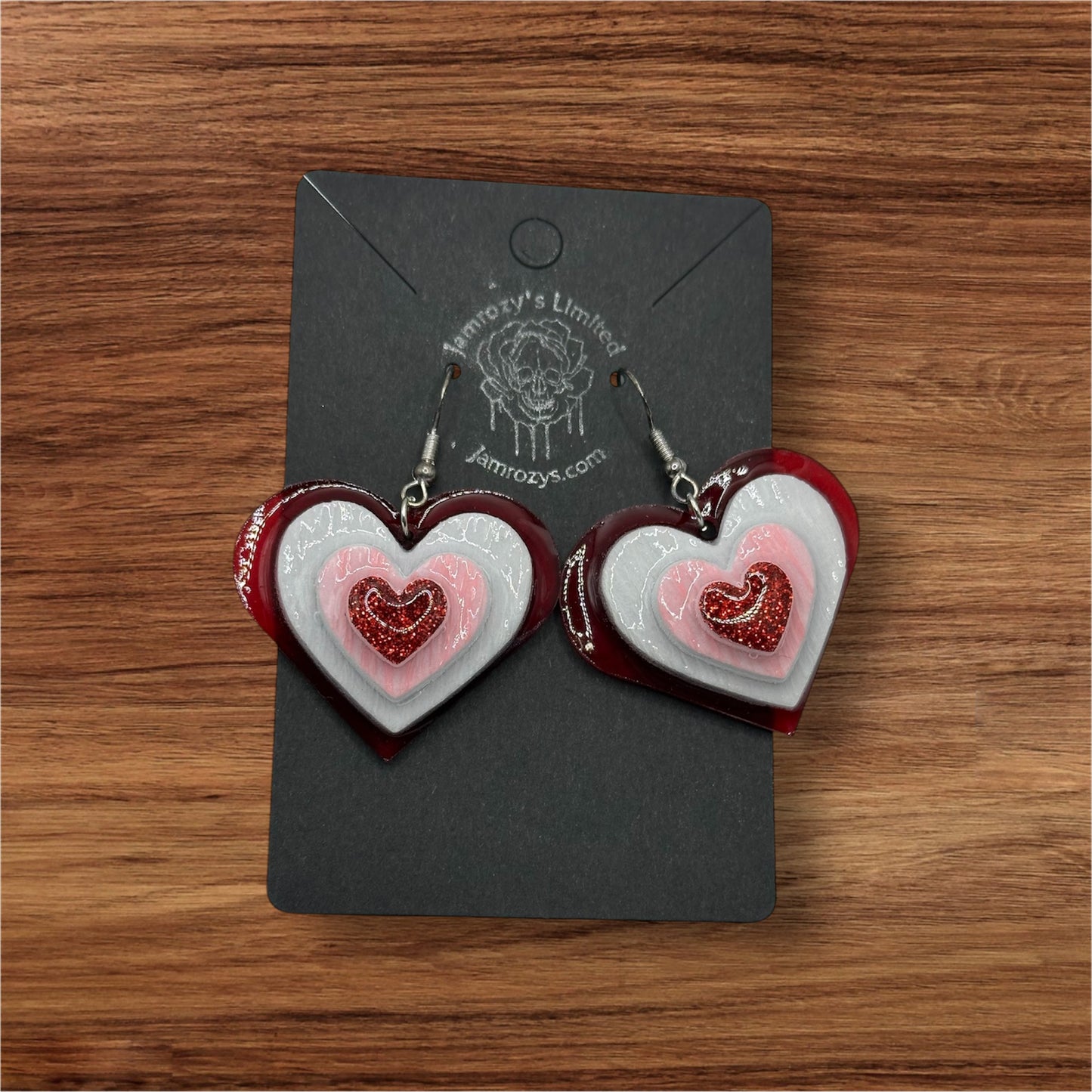 4 Layered Heart Earrings