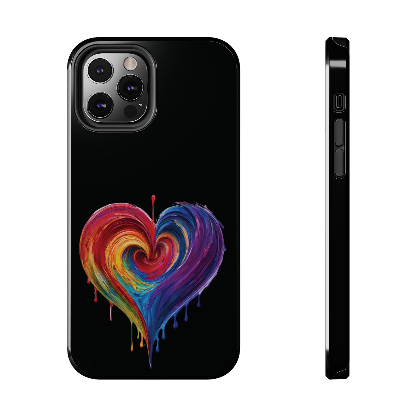 Heart Bleeding Colors Design Tough Phone Cases