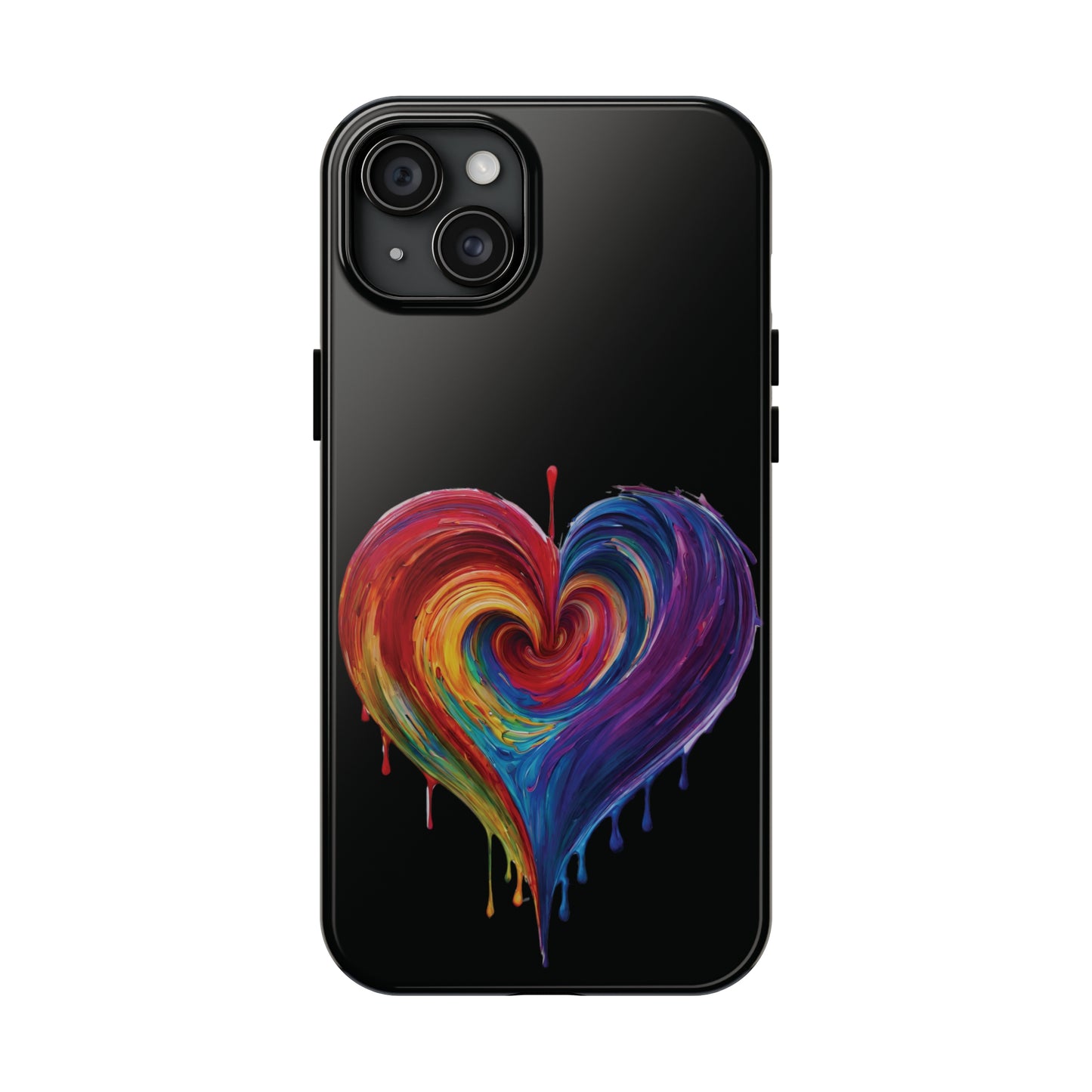 Heart Bleeding Colors Design Tough Phone Cases