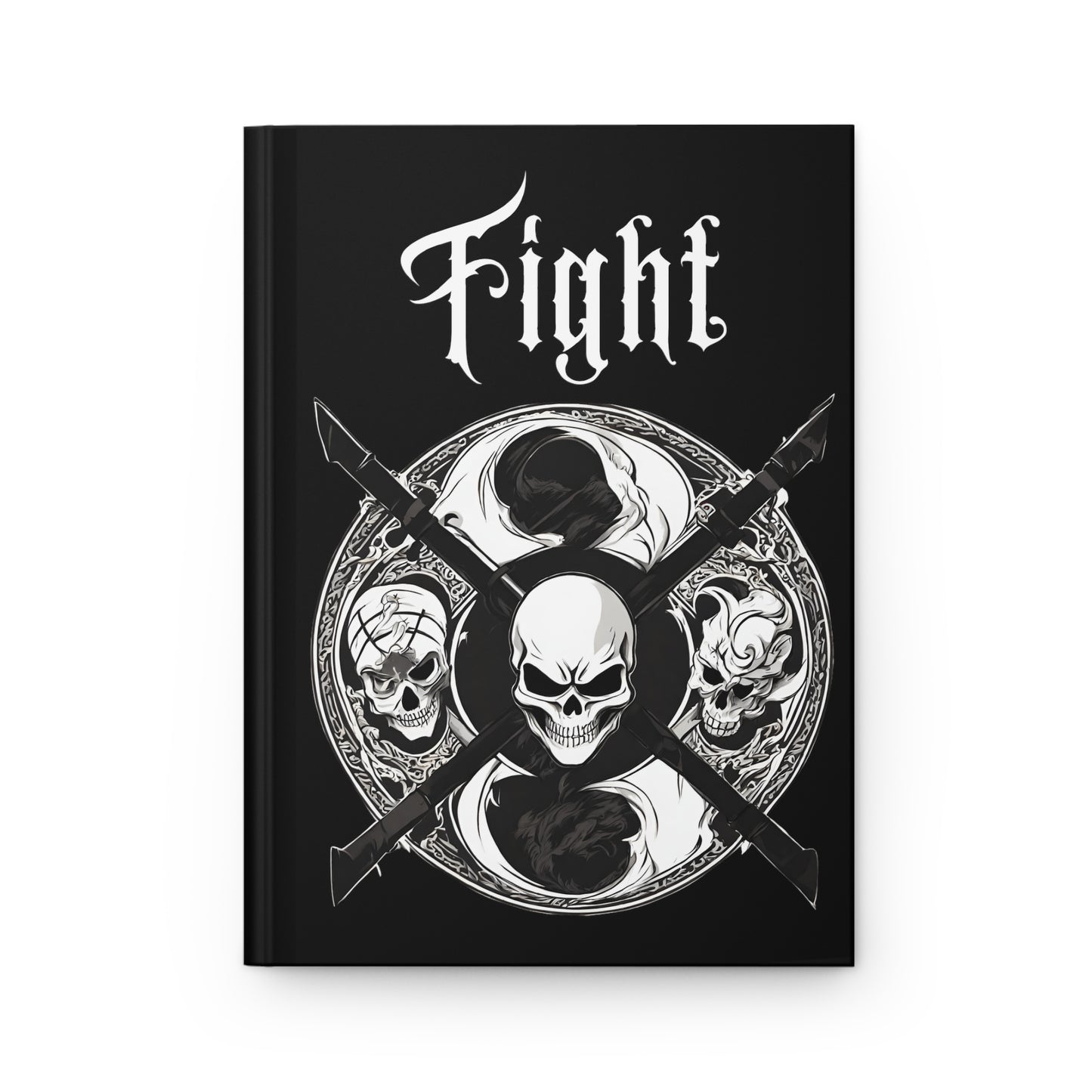 Fight Ninja on Black Hardcover Journal Matte