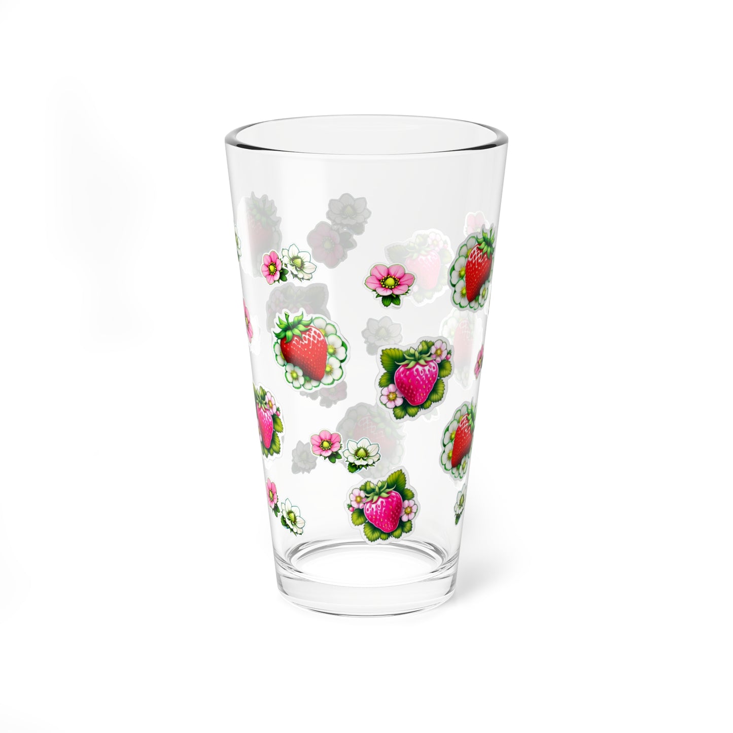 Strawberry Dreams Mixing Glass, 16oz Pint Glass