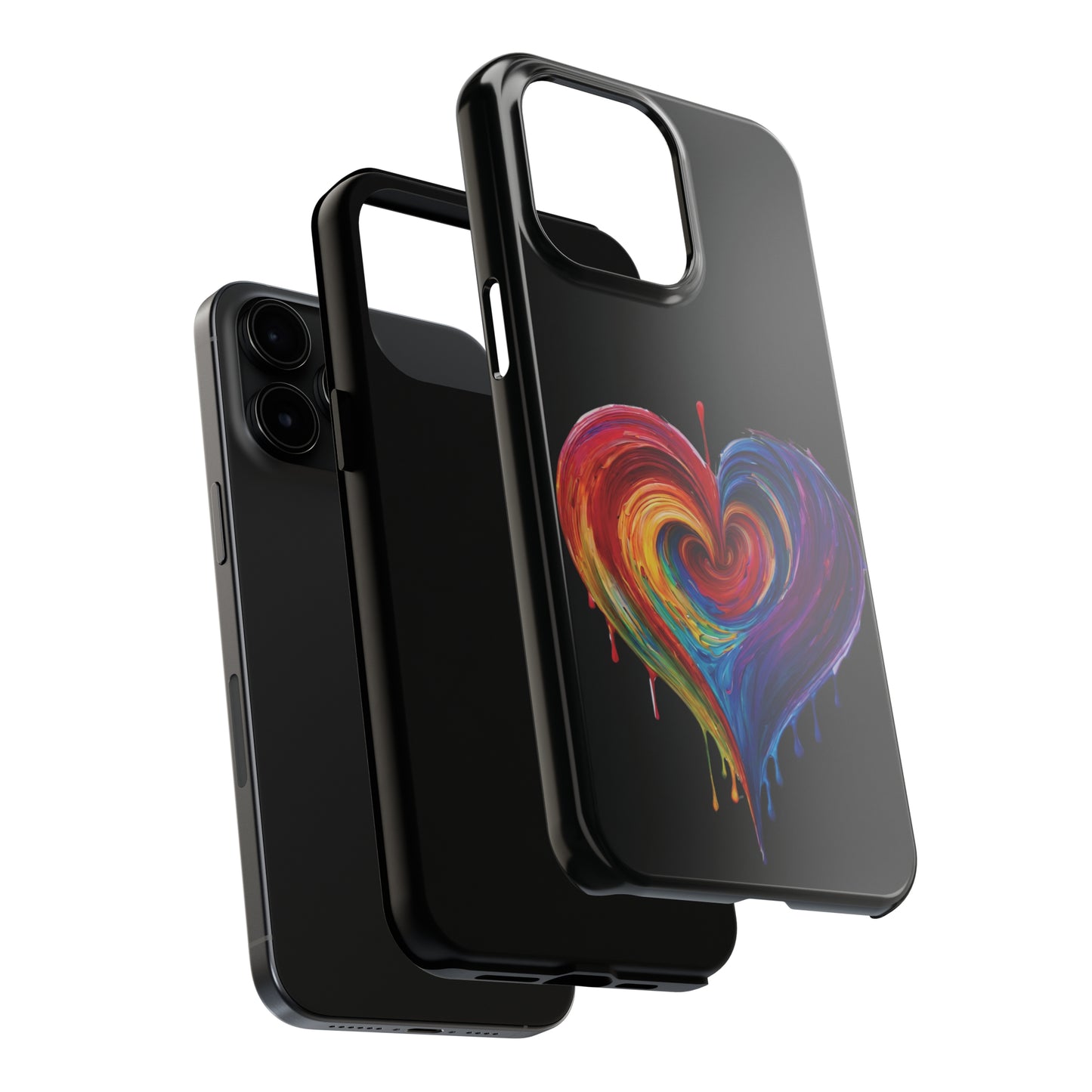 Heart Bleeding Colors Design Tough Phone Cases