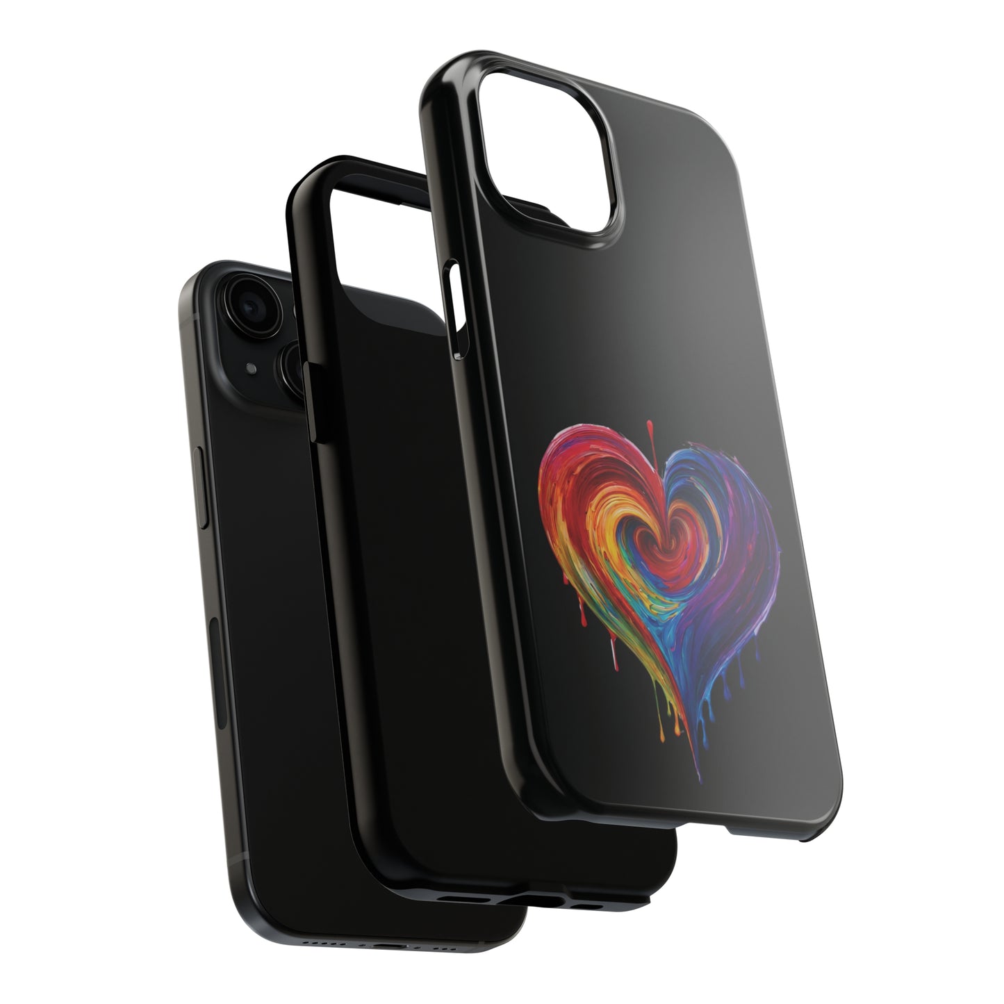 Heart Bleeding Colors Design Tough Phone Cases