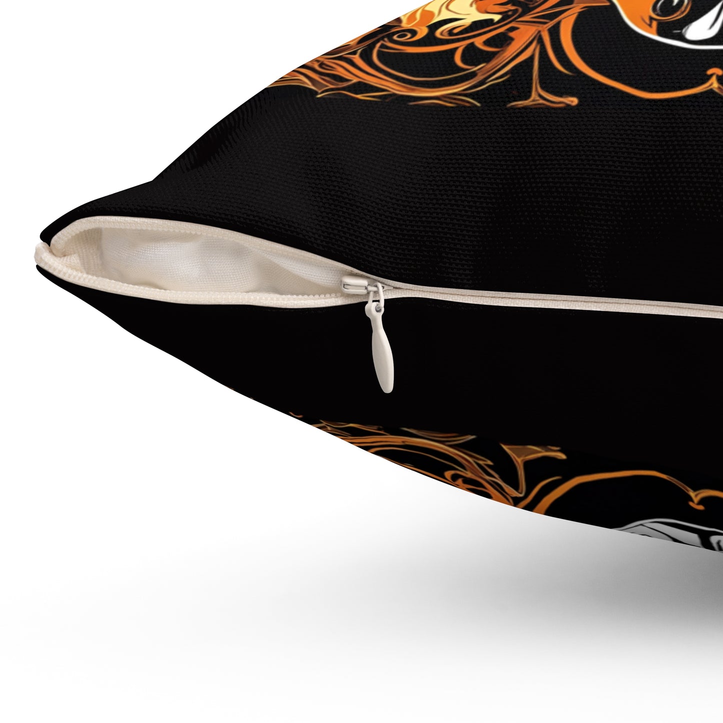 Flaming Skull- Both Sides Square Decorative Pillow