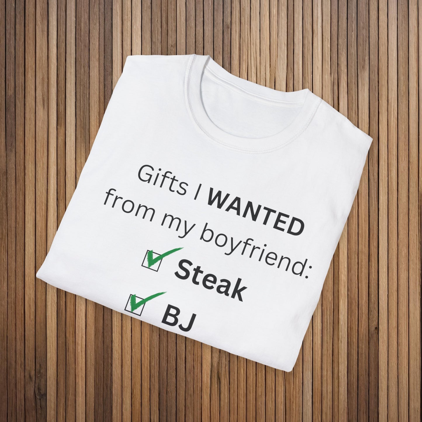 Gifts for Boyfriend Checklist from Him- Humor - Unisex Softstyle T-Shirt
