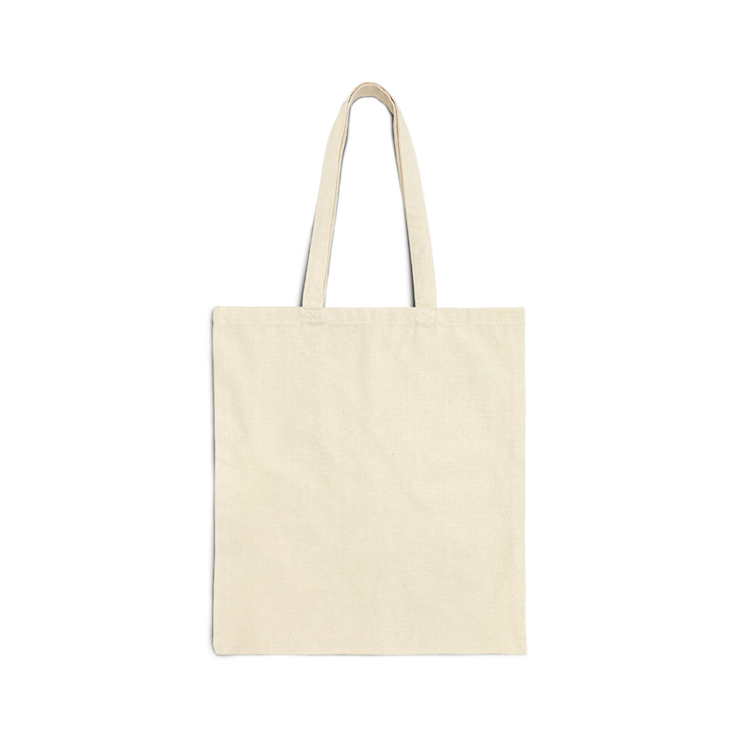 Cotton Canvas Tote Bag with Strawberry Floral Print Front Only