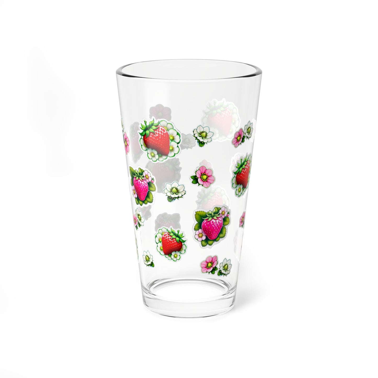 Strawberry Dreams Mixing Glass, 16oz Pint Glass