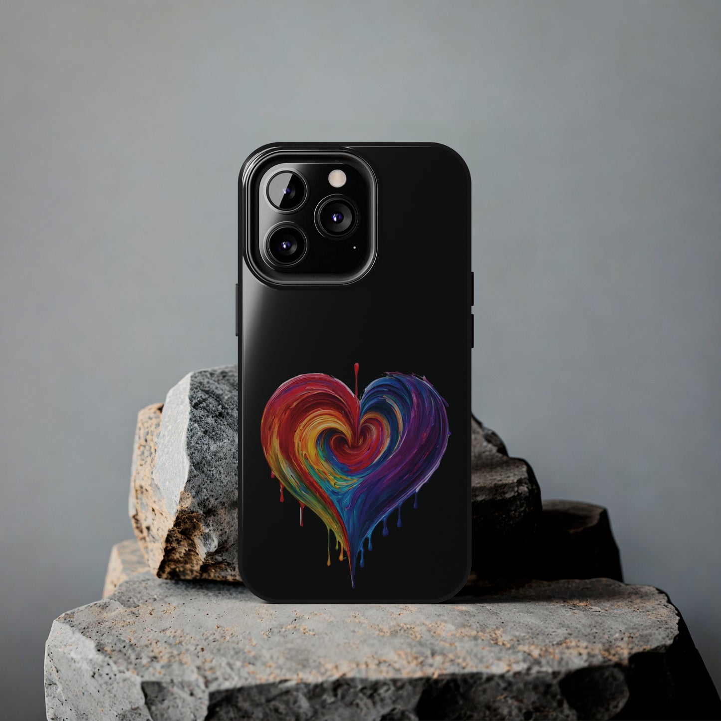 Heart Bleeding Colors Design Tough Phone Cases