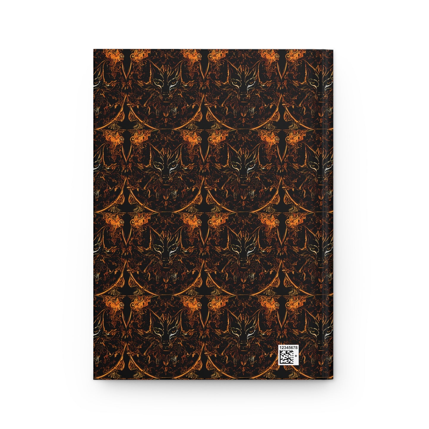 Tribal Wolf on Black Hardcover Journal Matte