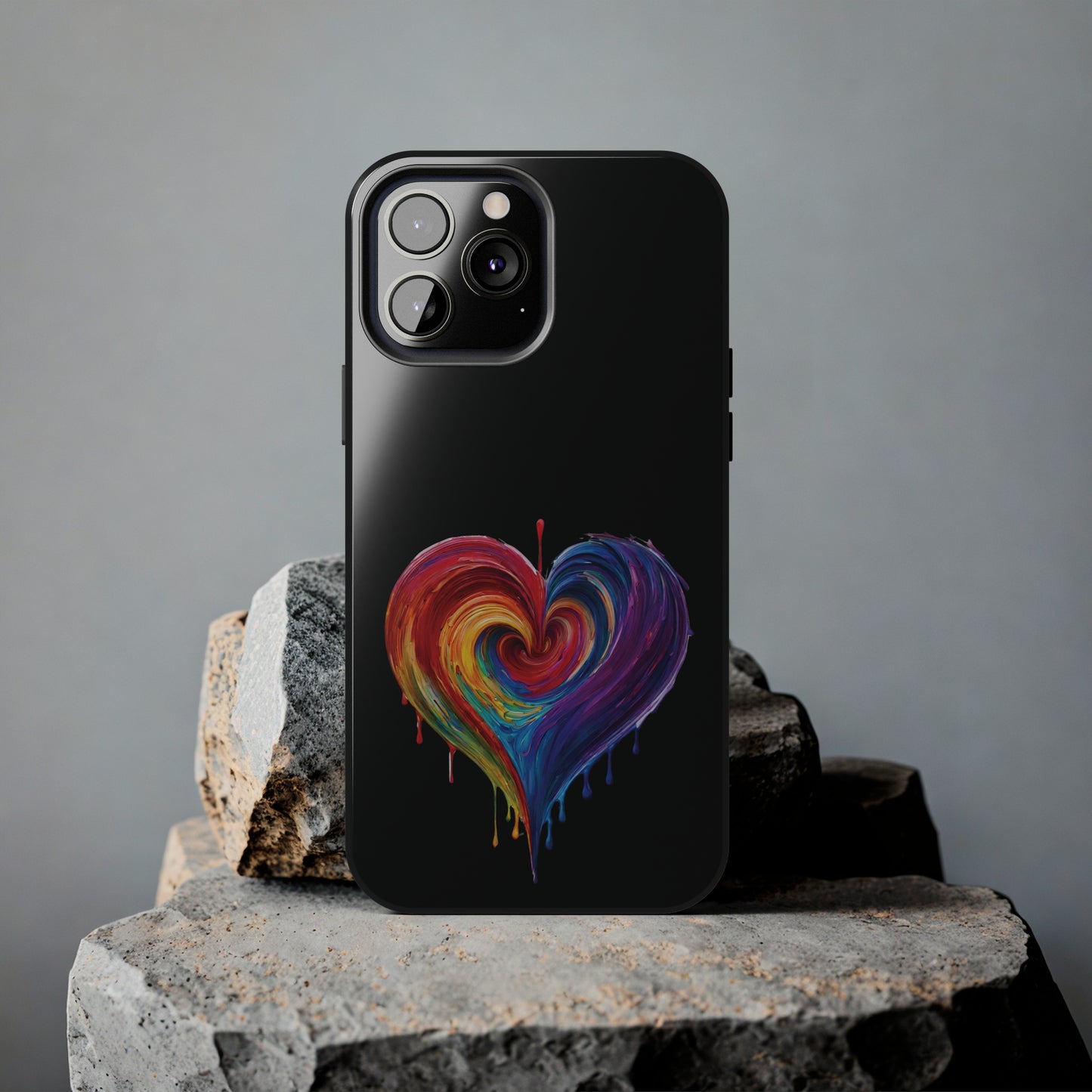 Heart Bleeding Colors Design Tough Phone Cases