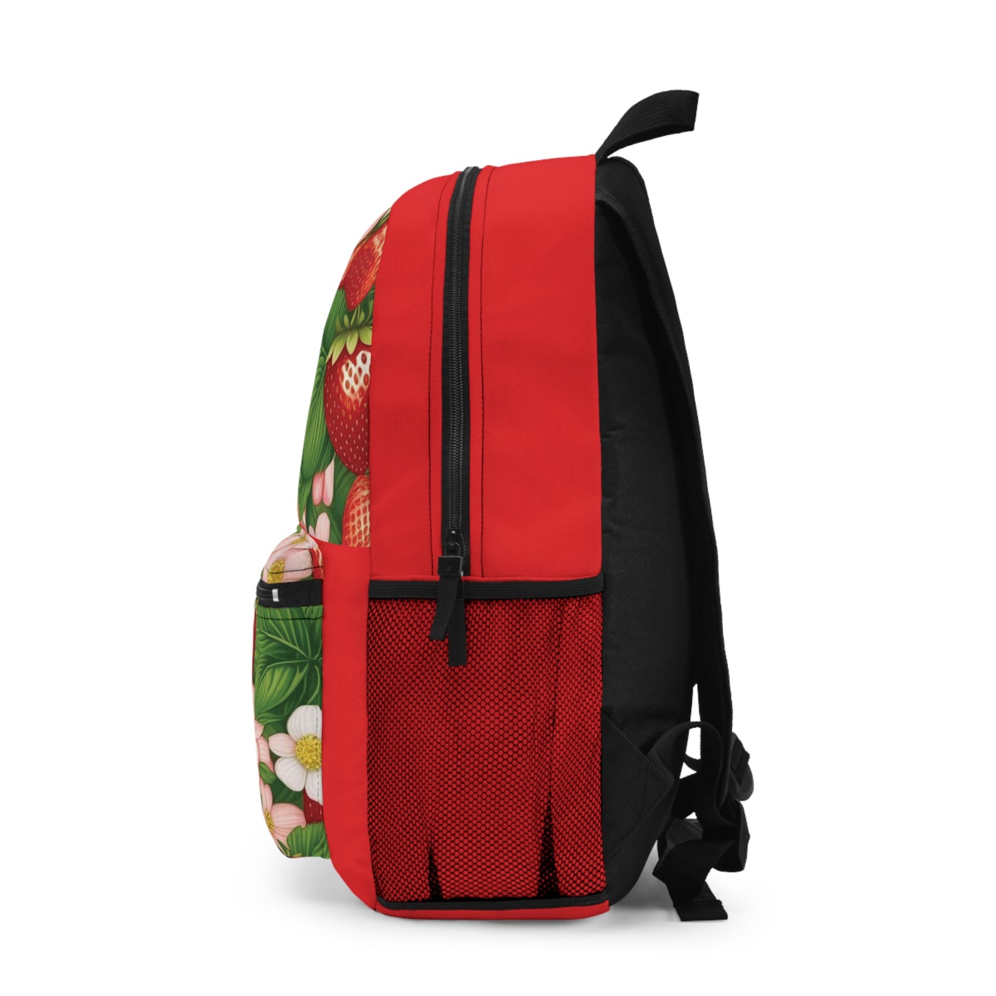 Red Backpack with Strawberry Dreams Design